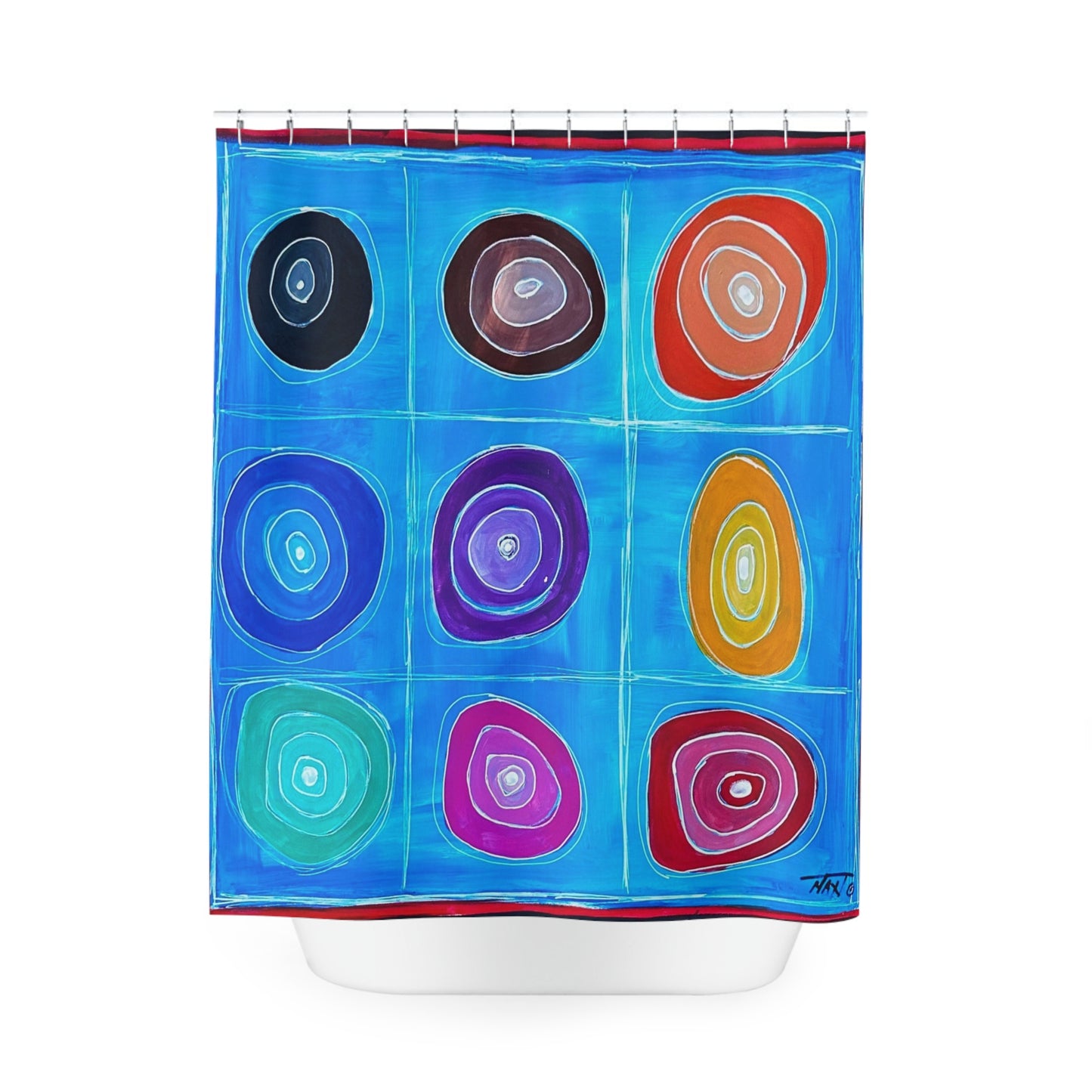 Blue Moom Polyester Shower Curtain Breast Cancer Collection