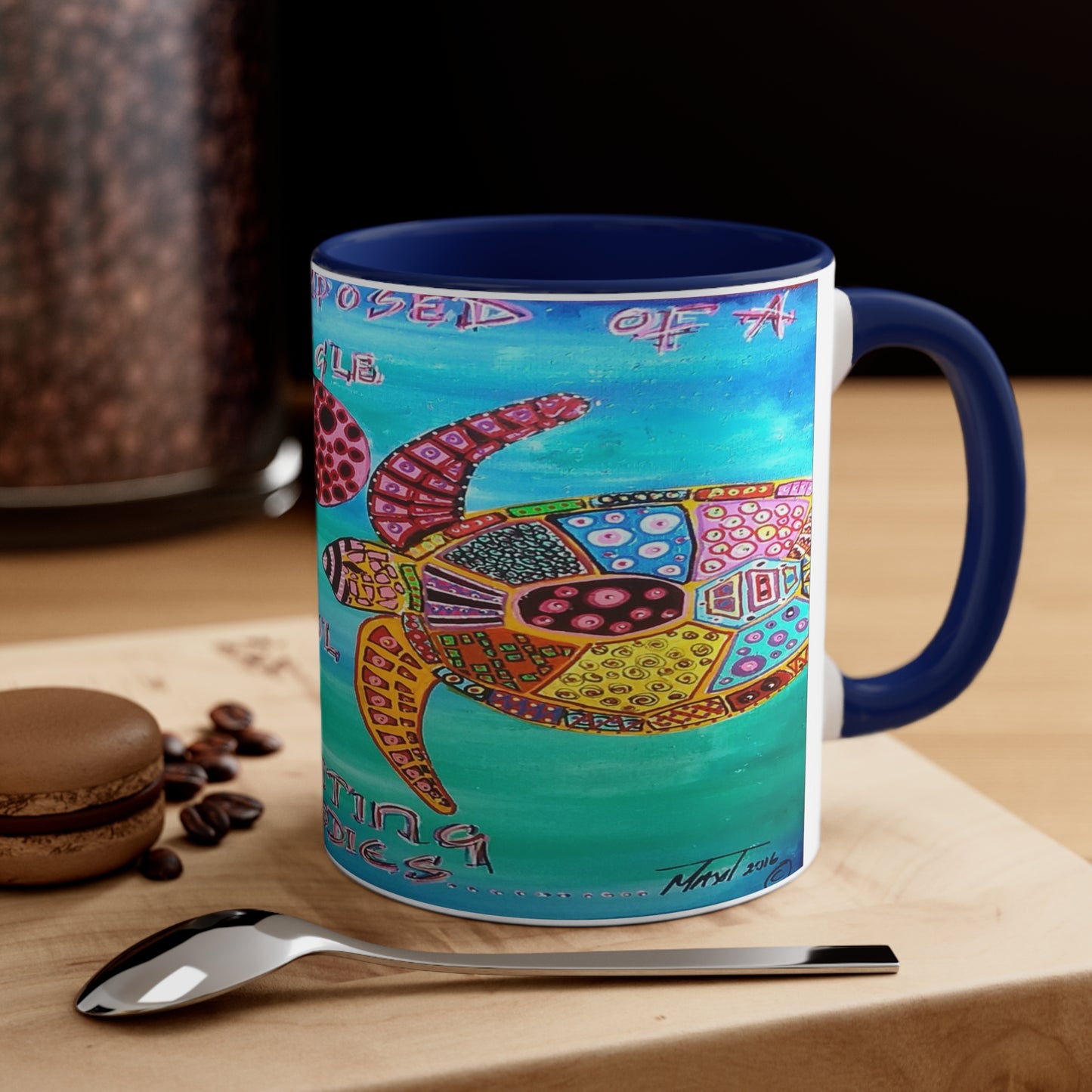 Turtle Tango Accent Coffee Mug, 11oz
