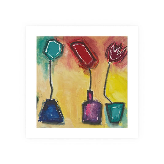 Flowers for Mum (Triple Vase 3)  - Prints - Various Sizes
