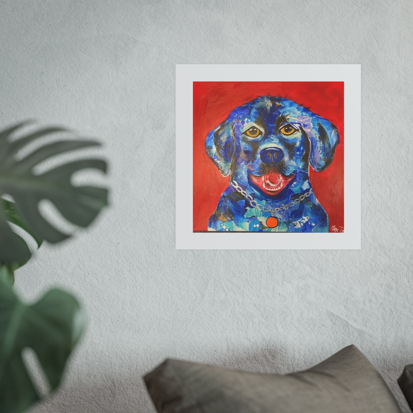 Joy in Blue Hued Mutt - Prints - Various Sizes