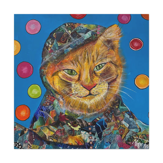 Cat in the Hood - Canvas Various Sizes