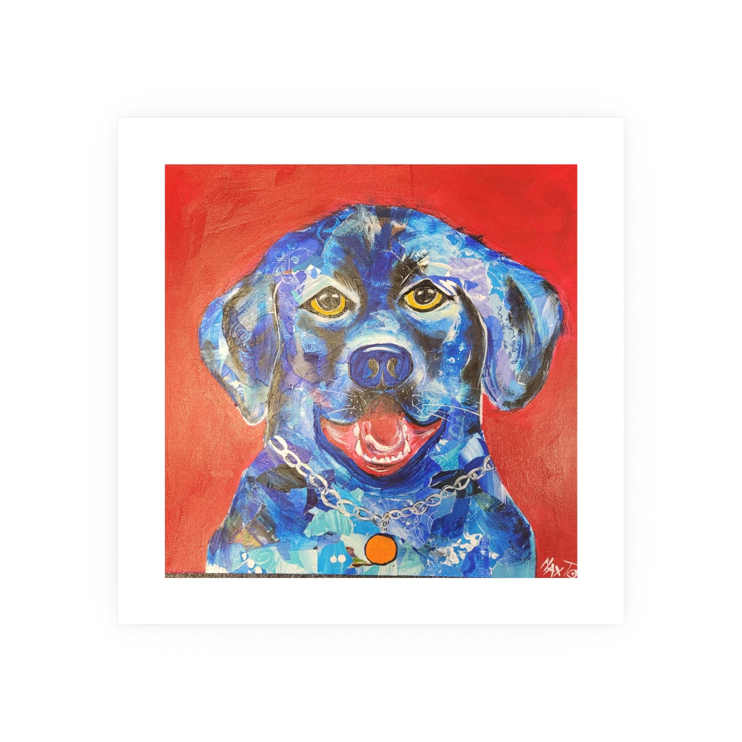 Joy in Blue Hued Mutt - Prints - Various Sizes