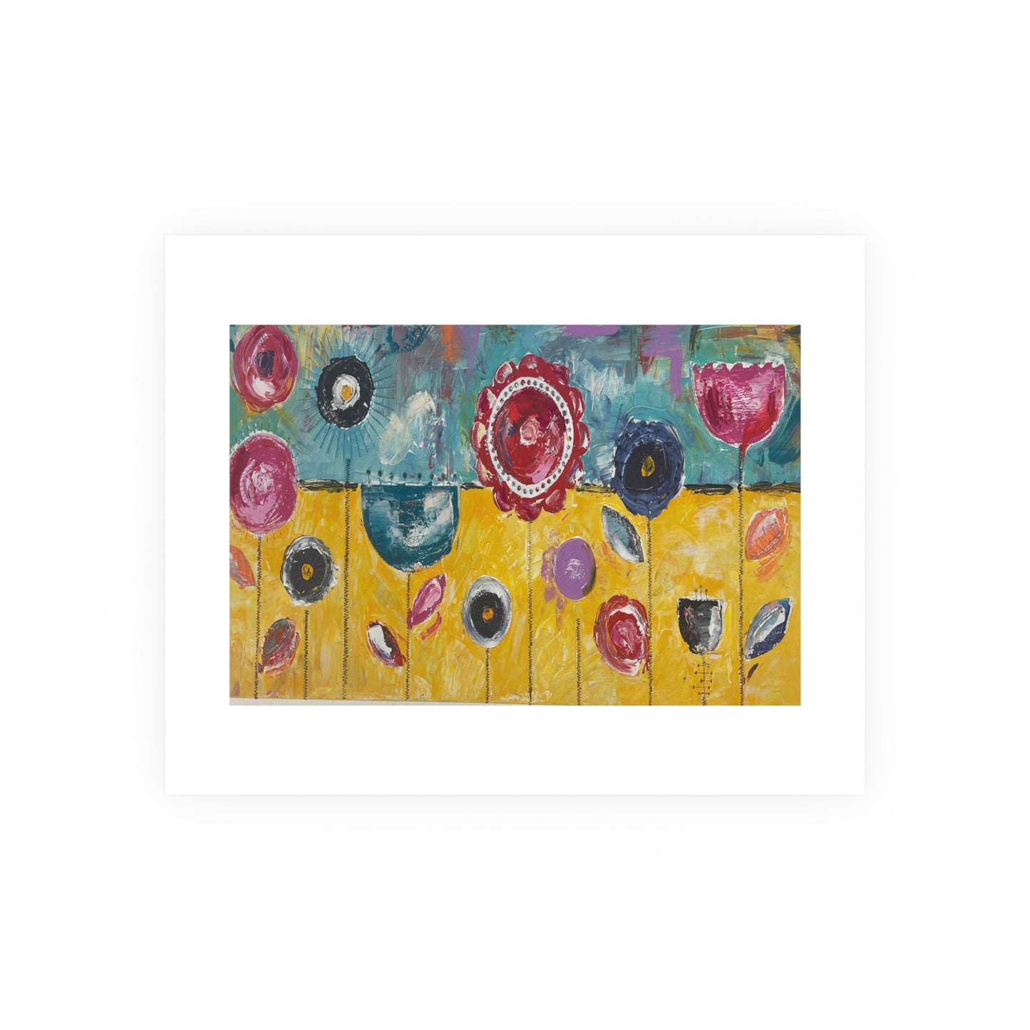 Flowers for Mum (Flowers by Fence) - Prints - Various Sizes