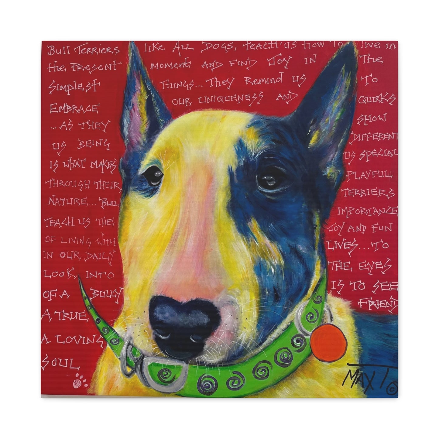 Red Bully - Canvas Various Sizes