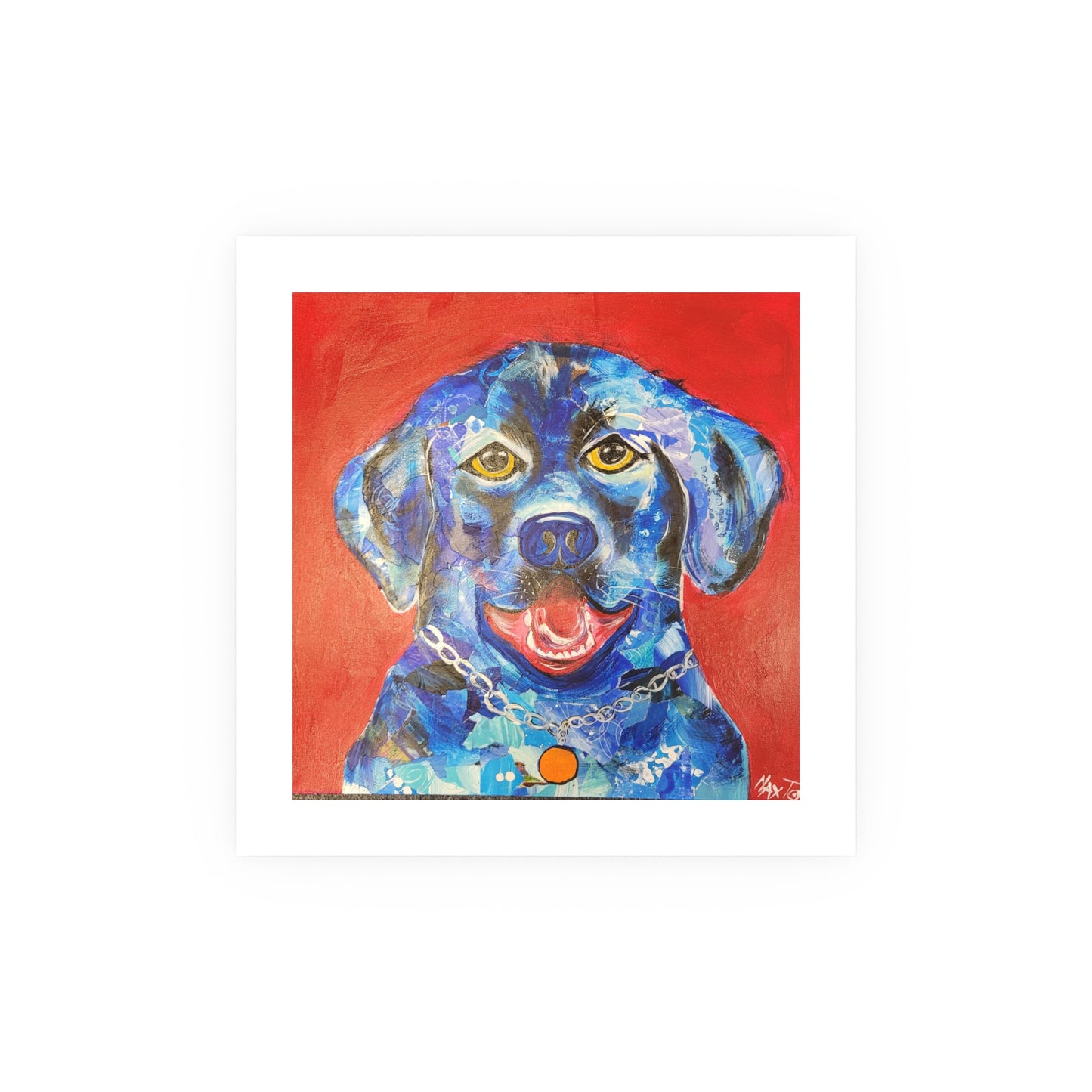 Joy in Blue Hued Mutt - Prints - Various Sizes