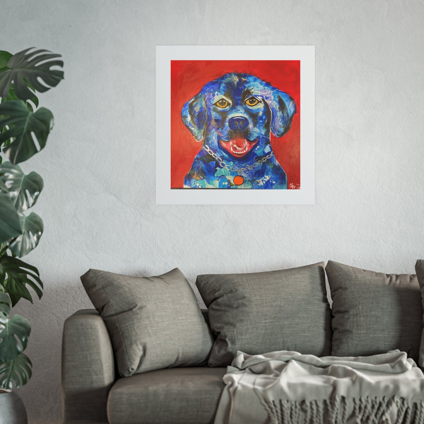 Joy in Blue Hued Mutt - Prints - Various Sizes